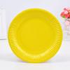 Plato de Papel Desechable Jardín de Niños Niños Hecho a Mano DIY Plato para Pintar Pastel de Cumpleaños Barbacoa Redondo Plato para Cena Venta al por Mayor de Fábrica