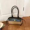 Bolso tipo baguette acolchado vintage estilo Chanel, patchwork de PU mate, nuevo otoño/invierno 2026, bolso de mano/hombro casual versátil
