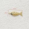 Pingente Geométrico Peixe Koi com Banho de Ouro Real 14K Retentor de Cor Acessórios para Pulseira Colar Brincos de Joias Feitas à Mão DIY