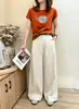 Camiseta de algodón acanalado para mujer de 220 g, fábrica de origen de Thirteen Lines, Guangzhou, top de manga corta ajustado, exclusivo mayorista de verano