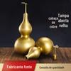 Ornamentos de cabaça de cobre de cobertura aberta com folhas de cabaça Bagua antiga fabricantes de cabaça aberta lisa velha atacado