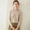 Baicaierong Outono/Inverno 2026 Moletom com Capuz de Cashmere Feminino Design Versátil Tricô de Lã