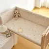 Bumper para Cuna de una Pieza para Bebé, Algodón Puro Lavable Anti-Colisión Acolchado Suave, Cojín Anti-Colisión para Niños, Protector de Bumper para Cuna de Frijol