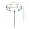 Marco de Soporte de Flor de Rejilla Redonda de Hierro Forjado Verde, Soporte Antivuelco para Hortensia y Peonía, Red de Fijación para Plantas Trepadoras de Jardinería
