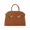 Bolso de Mano Grande de Cuero Genuino Mate Personalizado de Alta Gama, Bolso Cruzado Multifuncional Retro para Viaje de Negocios para Mujer