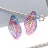 Cuentas de Vidrio con Forma de Hojas de Uva, Mini Cuentas de Hoja 7*12mm, Checas para Manualidades DIY, Materiales y Accesorios Versátiles, Cuentas Sueltas