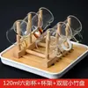 Copo de chá pequeno de vidro Kung Fu conjunto de chá resistente ao calor grosso doméstico transparente copo de água potável conjunto de 6 porta-copos de chá