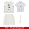 Novo Conjunto de Coletes Infantis Bordados de Panda Estilo Chinês Tendência Nacional Verão Novo Traje de Performance Estilo Chinês Tang Suit para Meninos