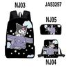 Mochila escolar 3D Kuromi Kuromi, nueva mochila con estampado de Sanrio, bandolera y estuche para lápices de tres piezas.