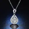 Xiaohongshu Kuaishou Douyin Celebridad de Internet Transmisión en Vivo Cadena para Clavícula de Moissanita de Un Quilate Colgante en Forma de Corazón con Seis Garras Colgante de Cabeza de Vaca
