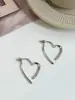 Pendientes Minimalistas Coreanos de Corazón Cruzado Nicho Únicos Versátiles Simples Sensación de Alta Gama Pendientes Frontales y Traseros para Mujer