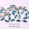 Lago Azul Nail Art Em Forma De Diamante Lágrimas De Sereia Azul Gelo Plano Em Forma De Diamante Fundo Dourado Nail Art Enfeites De Diamante