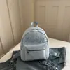 Nova Moda Simples Cor Sólida Alta Aparência Grande Capacidade Mochila Pequena Feminina Casual Versátil Uso Diário Bolsa de Ombro Dupla