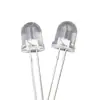 F8 Cabello Azul Ultra Brillante Cabello Azul Blanco Azul Lámpara Redonda de Cabeza Perlas de Lámpara 0.1W0.2W8Mm Azul Hielo Perlas de Lámpara LED Patas Largas Patas Cortas