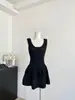 Vestido de Tirantes Estilo Francés 'White Moonlight First Love' Coreano para Mujer, Top sin Mangas de Punto de Seda de Hielo de Verano, Vestido Corto Petite con Calados
