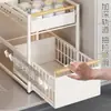Estante de almacenamiento para debajo del fregadero de la cocina, organizador tipo cajón para encimera, especiero multifuncional, cesta extraíble, estante de gabinete