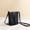 Bolsa Transversal Feminina de Couro Macio de Alta Qualidade Transfronteiriça para Celular, Combina com Tudo, Leve, Mini Bolsa de Compras, Bolsa Balde para Trabalho