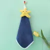 Paño de Cocina para Colgar Dibujos Animados Terciopelo de Coral Toalla de Mano para Niños Engrosada Absorbente Limpieza Toalla para Colgar