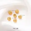 Accesorios de cobre chapados en oro de 24 quilates, exquisitos accesorios huecos calados, componentes de joyería hechos a mano para DIY, pulsera collar de calabaza