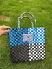 Bolsa de Mão Xiaohongshu, Produtos Estilo Tailandês, Nova Bolsa Tote Transversal de Tecido Artesanal para Armazenamento para Mulheres, Cesta de Mercado
