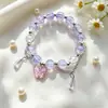 Pulsera de cristal de estilo nuevo para estudiantes y niños, pulsera de borla de mariposa fresca y dulce, joyería creativa, artículo popular al por mayor