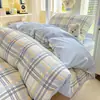 Nuevo juego de ropa de cama de algodón modelo 2026 para dormitorios universitarios, sábana y funda de edredón de algodón puro para cama individual en dormitorio