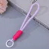 2026 Nova Cor Color Block Lanyard para Celular Chaveiro Criativo Chaveiro Artesanal Trançado Nó Espiral Lanyard Atacado