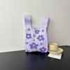 Bolsa Tricotada com Senso Avançado Nova Bolsa de Pulso de Desenho Animado Bolsa de Férias Bolsa de Mão Nicho Versátil Bolsa de Mão Bolsa de Presente