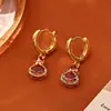 Pendientes de Calabaza Roja Estilo Chino Fu Lu Pendientes Festivos Auspiciosos Pendientes de Moda de Gama Alta Elegantes Elegantes