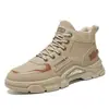 Zapatos de otoño para hombre, nuevas botas Martin, zapatos de trabajo de caña alta, antideslizantes, de suela gruesa y a la moda para todo tipo de combinaciones, botas cortas para hombre, zapatos de protección laboral