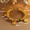 Venta al por mayor de fábrica de alta gama oro arena alto color Wei Xue con esmalte oro arena amarillo dios de la riqueza cinco vías dios de la riqueza colgante