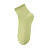 Calcetines 100% Algodón Genuino para Mujer, Calcetines Finos de Algodón para Primavera y Verano, Calcetines de Media Pantorrilla, Calcetines Blancos, Calcetines Deportivos Cortos Sin Costuras Antiolor para Mujer