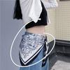 2025 Nuevo Estilo Cinturón de Bufanda de Seda Cuadrado Pequeño para Mujer Verano Estilo Coreano Ins Retro Pañuelo para la Cabeza de Flor de Anacardo Accesorios Versátiles