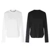 Camiseta Sencilla Retro de Manga Larga 11KN para Hombres y Mujeres, Corte Holgado, Protección Solar, Hecha de Tejido Seleccionado de Hilo de Nieve Lyocell Cómodo, Cubre-Ropa de Aire Acondicionado