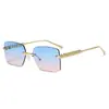 Nuevas gafas de sol de moda sin montura, unisex, versátiles, elegantes y adecuadas para entornos de negocios, que ofrecen protección solar y protección UV.