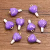 Acessórios de Joias DIY de Liga Metálica Multicor Ouro KC Esmalte 3D Fruta Maçã Laranja Coração Pingente Liga de Zinco