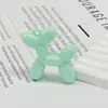Colgante de perro globo macarrón de colores acrílico UV para llavero DIY, colgante para colgar en el coche con agujero para colgar, cuentas sueltas