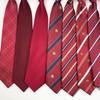 Corbata Borgoña Jk Rayas de Mujer Estilo Coreano Libre Estilo Preppy Foto de Graduación Uniforme Escolar Uniforme de Licenciatura Accesorios Tendencia de Hombre Dk
