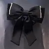 Accesorios para el cabello coreanos al por mayor encaje de alta gama satén súper hada cinta lazo pinza grande para el cabello clip para la parte superior de la cabeza de mujer