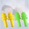Tapones para los oídos con forma de árbol de Navidad Tapones de silicona anti-ruido Aislamiento acústico Reducción de ruido Tapones para los oídos para nadar, aprender, dormir Venta al por mayor