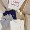 Polo de Verano para Niños con Cuello de Solapa, Top de Manga Corta para Niños, Estilo Coreano Sencillo de Moda, Uniforme Escolar para Niños Pequeños y Niños