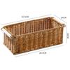 Cesta de Almacenamiento para Artículos Varios de Escritorio Estilo Tronco Mimbre con Asa para Hotel Casa de Huéspedes Cesta para Artículos de Tocador Limpieza Almacenamiento de Vajilla