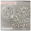 Mini Joyería para Arte de Uñas de Circonia con Base Plana Biselada, Pequeños Diamantes para Uñas Brillantes Transparentes Blancos con Forma de Marquise, Color Especial Champagne