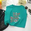 Colete de Verão para Meninos e Meninas, Camiseta Top Sem Manga Tendência Infantil com Estampa de Letras em Algodão Puro
