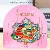 Pegatina para refrigerador de Dalí, tarjeta de viaje con paisaje escénico, recuerdo de ciudad, regalo creativo, palo magnético, pegatina de madera para refrigerador, disponible