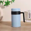 Caneca com cabo de pintura flocos de gelo personalizada, caneca de água executiva, caneca de escritório de presente de luxo, xícara de chá, caneca térmica de aço inoxidável 316