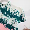 Conjunto de Moda Falda Dos Piezas para Mujer Verano Nuevo Camiseta Plisada Top Falda Larga Plisada Conjunto
