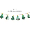Novos Suprimentos de Decoração de Natal Bandeiras de Desenho Animado e Bandeiras Coloridas Decoração de Cena de Atmosfera Natalina Bandeiras de Papel Penduradas Atacado