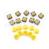 Fornecer interruptor de toque de cabeça quadrada amarela 12X12X7.3 interruptor 12X12 pode ser equipado com tampa de botão com posicionamento A24