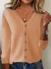 Cárdigan de Punto para Mujer, Chaqueta de Punto para Primavera y Verano, Cárdigan Suéter de Manga Larga, Chaqueta de Temporada Tallas Grandes, Chaqueta Suéter Transfronteriza para Mujer